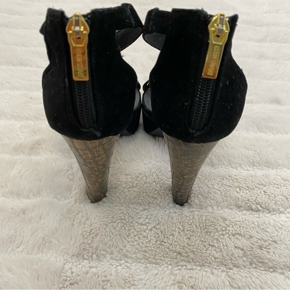 Colin Stuart x Victoria’s Secret Black Suede Leather Platform Heels New Size 6 - Picture 11 of 12